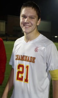 Matt Vowinkel ’17 stands proud after leading his team to capture the NSCHSAA Championship title. 