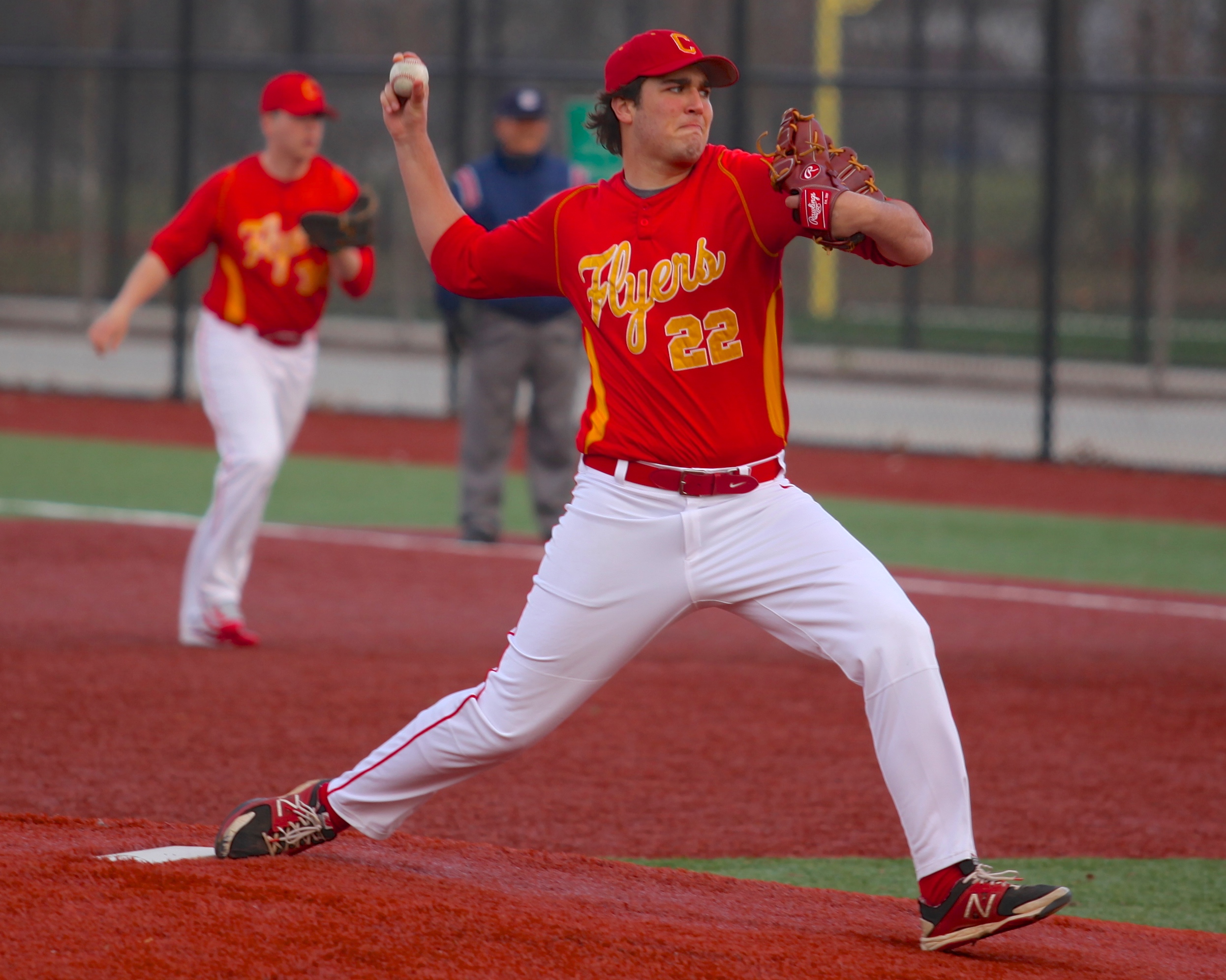 Julien Arcos ’16 pitches to a skilled, but ultimately scoreless, St. Anthony’s offense.