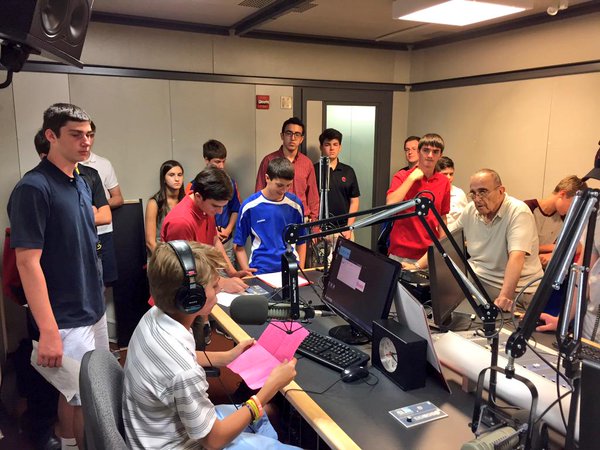 Campers take turns delivering 60 second updates.