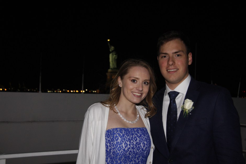 Anthony Sikorski ’16 and his date take in sights like the Statue of Liberty on the journey around Manhattan.