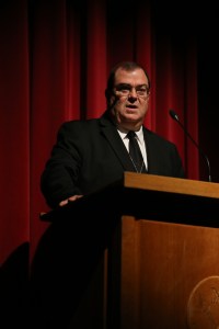 Fr. Michael McAward, S.M., ’76, returning to the school he was once the principal of all the way from Rome, discusses the universality of the Marianist tradition that unites us all.