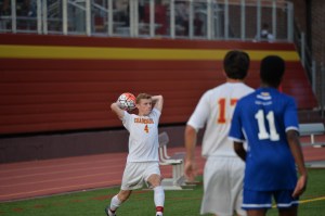 Jack Kenny ‘17 throws in a ball during the win against the Firebirds.
