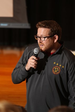 Mr. Chicavich shares his wisdom with the seniors.