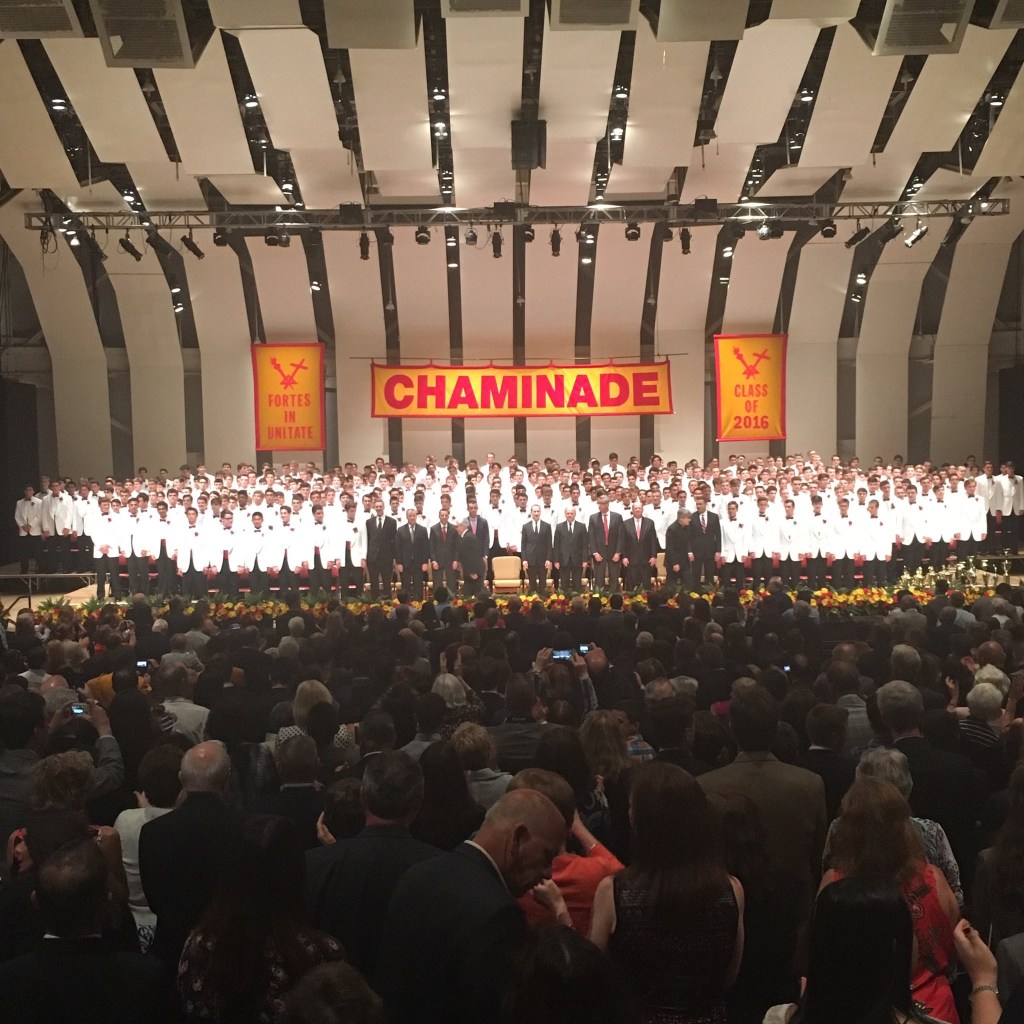 Graduation day is the culmination of four years of hard work as each student receives his high school diploma.