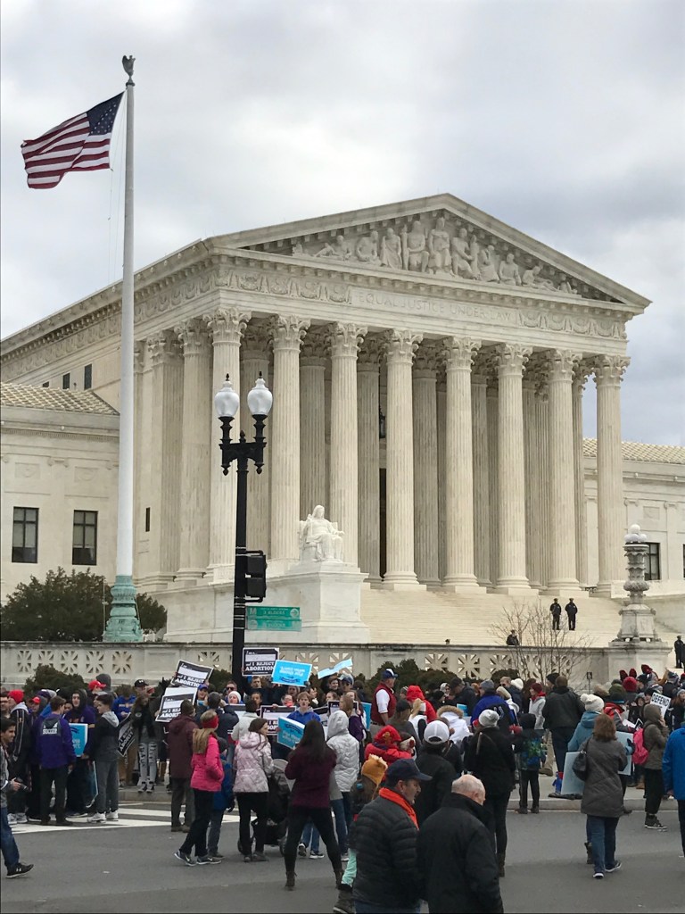 “Equal Justice Under Law” reads the Supreme Court motto. The Court is now 44 years removed from its landmark Roe v. Wade decision, against which Catholic League members protested on Friday.