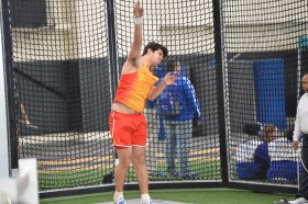 Chaminade thrower Francesco Insingo ‘20 releases the shot.